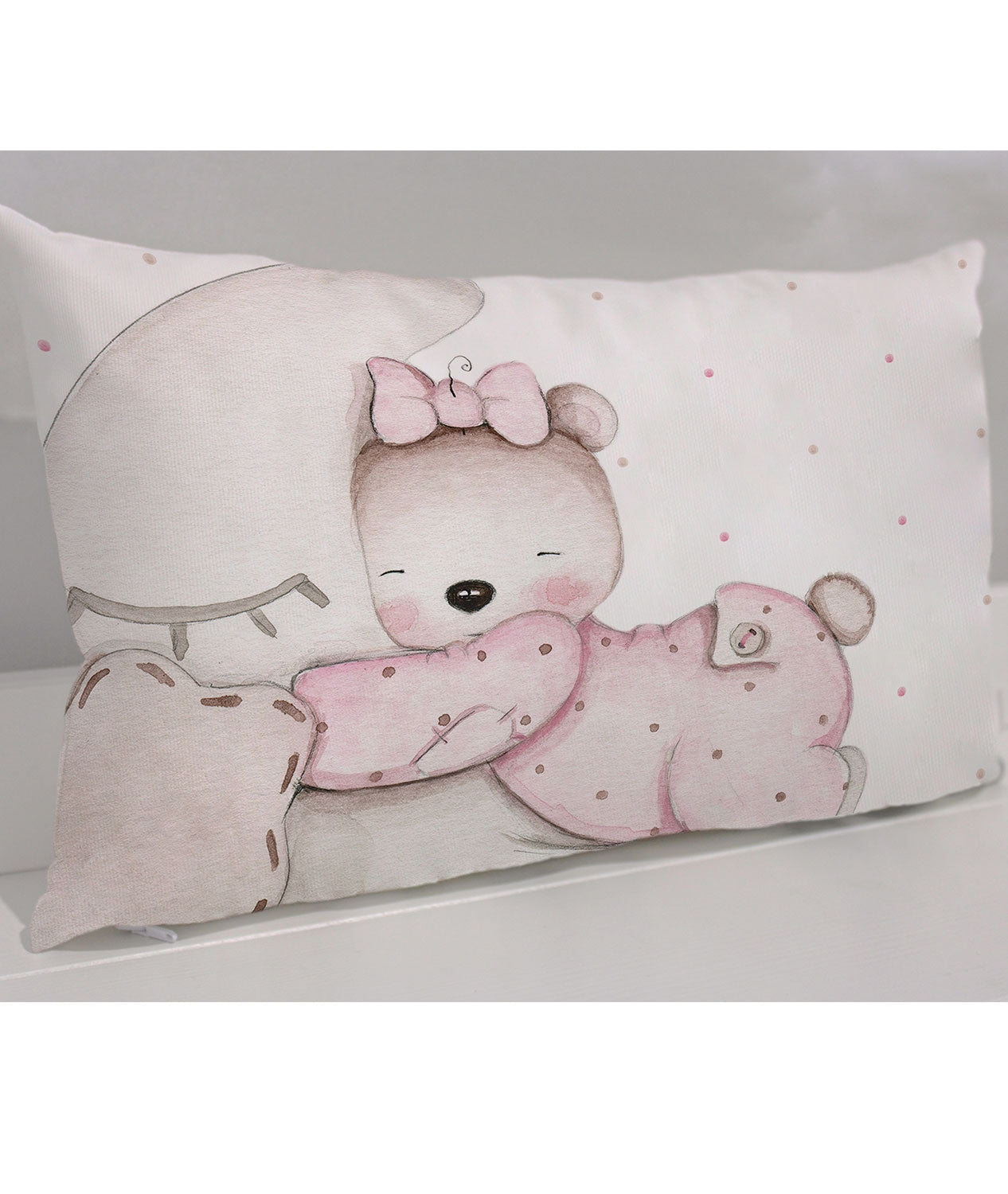 Cuscino per bambini personalizzato BEAR ON MOON