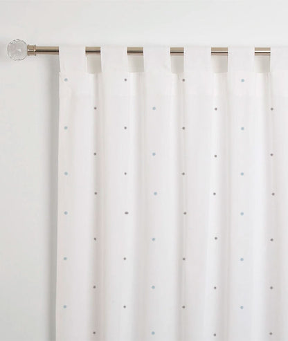 STK Curtain "Gray and blue polka dots"