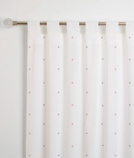 STK GRAY AND PINK DOTS Curtain
