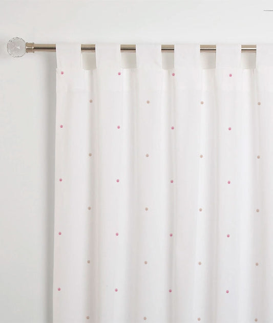 STK BROWN AND PINK DOTS Curtain