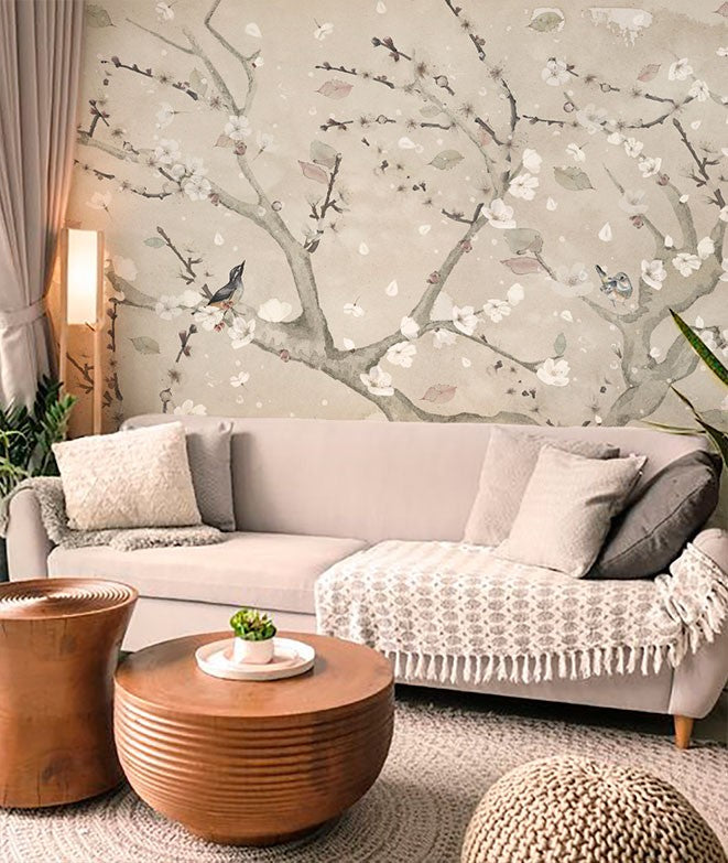 Almond in flower I Wall of wallpaper