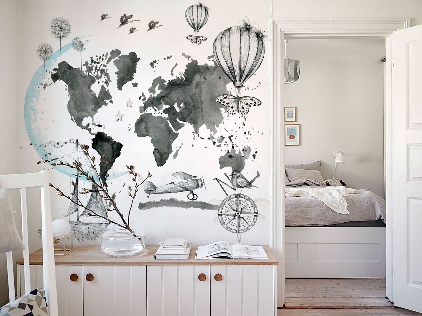WORLD MAP IMAGINE Wallpaper mural